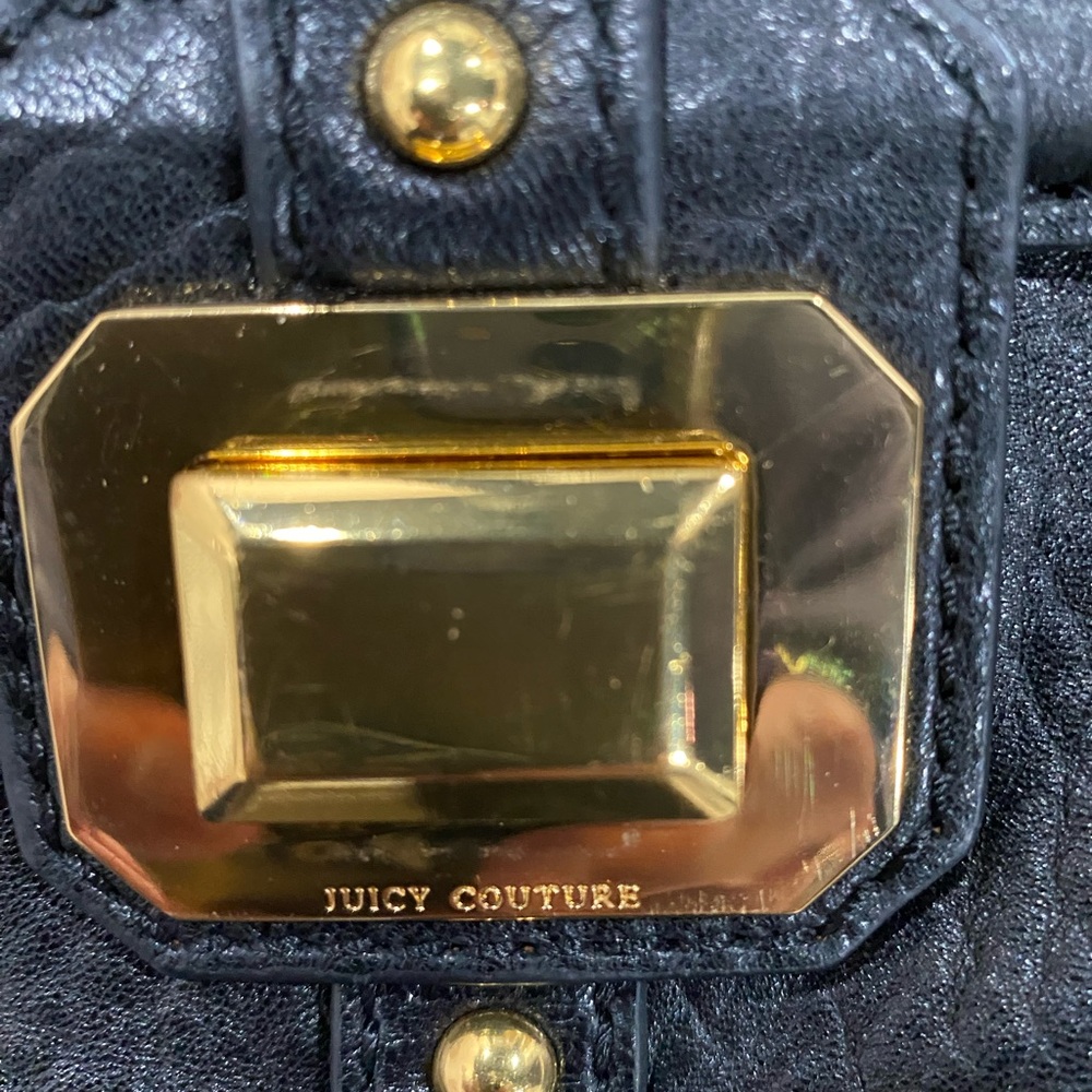 Vintage Juicy Couture 100% sheep black leather handbag, purse great condition. - Picture 6 of 13